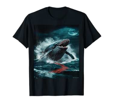 Amazon | 不気味な怖いハロウィンクジラ Tシャツ | Tシャツ